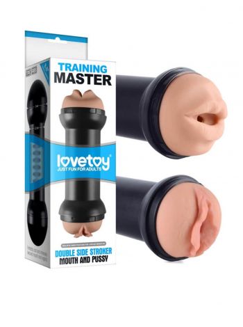 Masturbator Training Master Double Side Stroker Pussy and Mouth